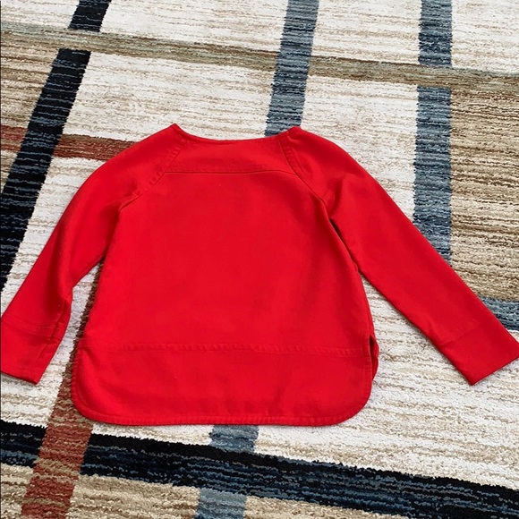 Banana Republic Red Long Sleeve Boat Neck Top - Picture 4 of 6
